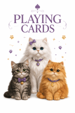 Игральные карты с породами кошек — 54 штуки