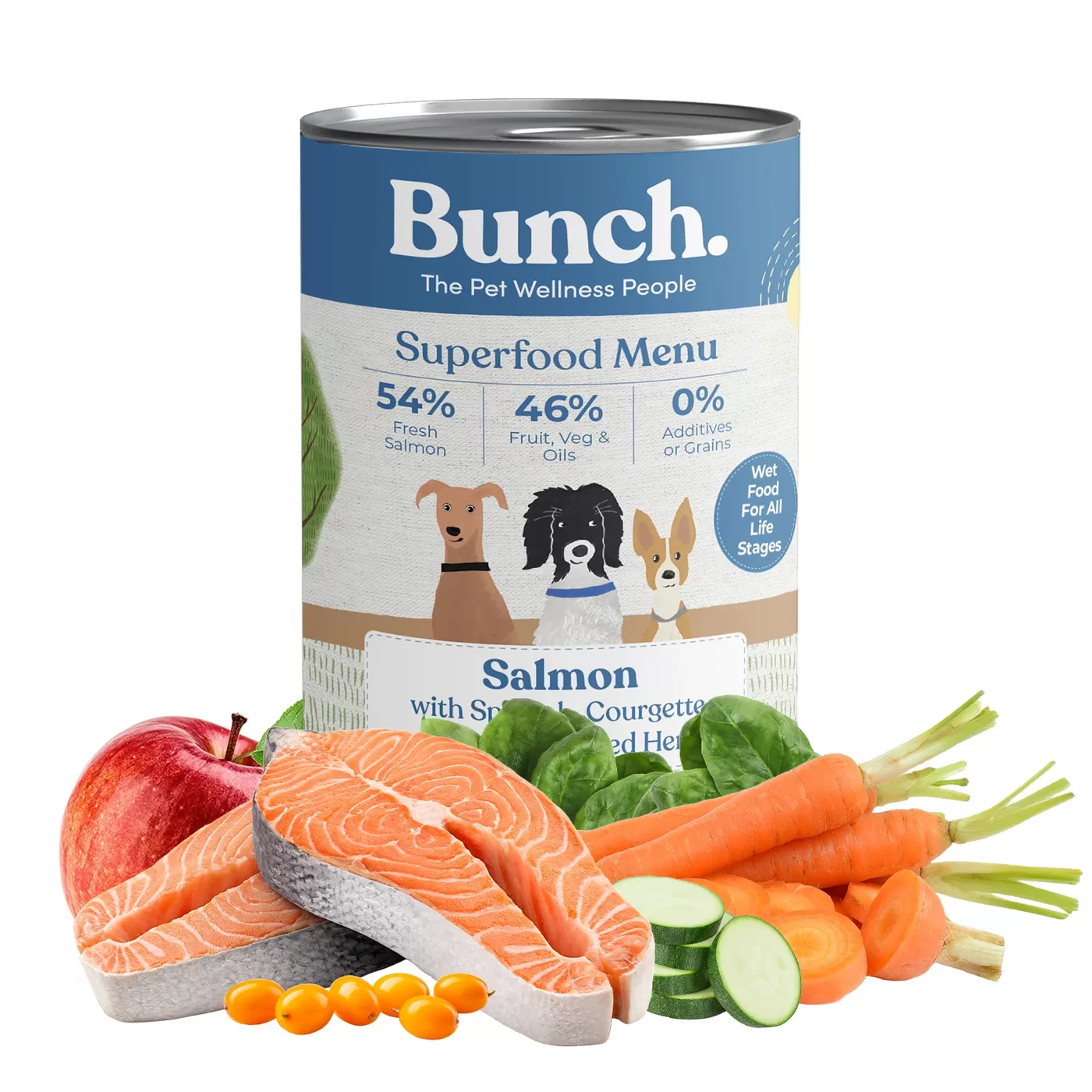 bunch-kosnervi suņiem ZooZoom 2 Bunch mitrā barība ar lasi, spinātiem un cukini - Image 1