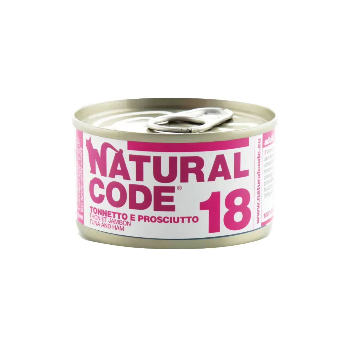 natural-code-kaķu konservi ZooZoom 3 Natural Code 18 Tuncis un šķiņķis, 85g - Image 1